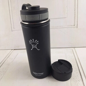 Hydro Flask Black Rock Coffee Bar 18 oz Vacuum Insulated with Additional Sip Lid